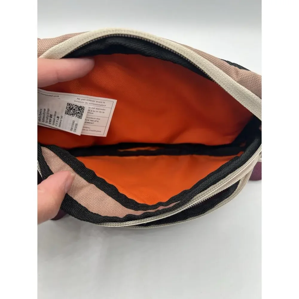 Kavu Fanny Pack Hip Bag Waist Pack Purple Maroon Beige Adjustable Strap Y2K